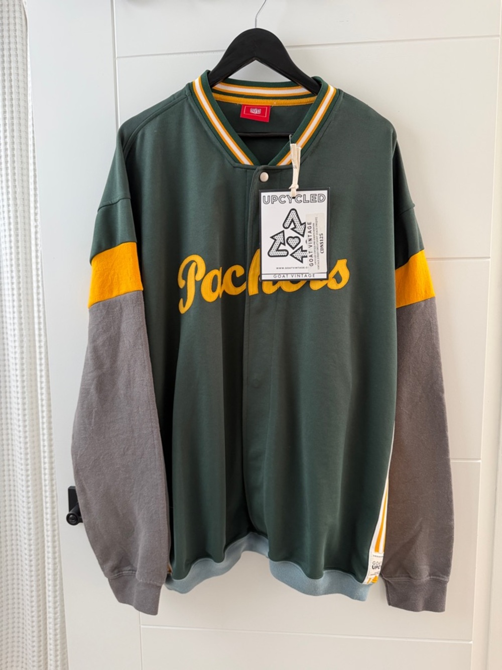 Green Bay Packers Vintage Upcycled Reworked Jersey Sweatshirt